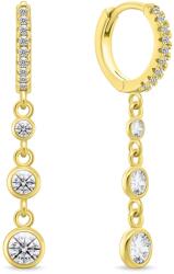 Brilio Silver Csillogó aranyozott fülbevaló átlátszó cirkónium kövekkel EA869Y