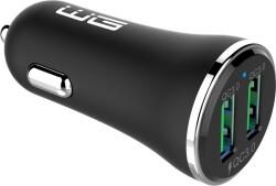 WINNER GROUP-WG WG - Autótöltő 2x USB-A 36W, QC 3.0 QC 3.0, fekete (6986)