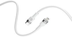 Forever Rugalmas USB-C/Lightning adatkábel 1m 20W Fehér (GSM115425)