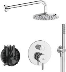 Ideal Standard CeraLine - Set de duș cu baterie încastrată, cu corp, diametru 20 cm, crom BD192AA (BD192AA)