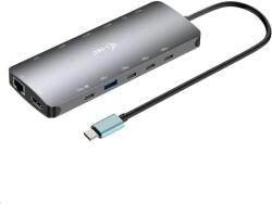 i-tec USB-C Metal Nano 3x Display Dock, 2x HDMI 1x USB-C videó, Power Delivery 140W (C31NANOTRIPLEDOCKPD)