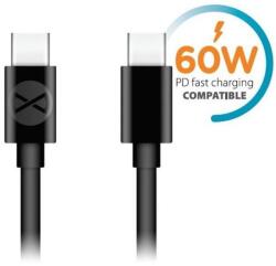Forever USB-C/USB-C adatkábel 1m 3A fekete (GSM106367)