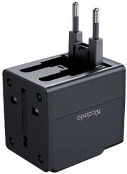 MCDODO CP-4120 Universal călător adapter 2x USB negru (CP-4120)