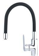 Balletto mosogató csaptelep hajlékony szilikon kifolyó csővel, fekete (81120) (81120)