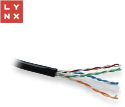 LYNX CS Cablu UTP LYNX, Cat6, PE (FCA), integral din cupru, exterior, negru, cutie 305m (LX-SLD-UTP6-PE-BK)
