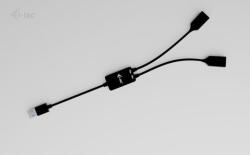 i-tec USB-A kábel HUB 2 port (2x USB-A) (U3CBLHUB2A)