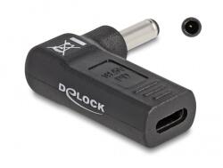Delock 60007 Laptop töltőkábel adapter USB Type-C anya - Dell 4, 5 x 3, 0 mm apa 90 fokban hajlított (60007)