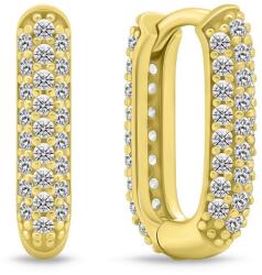 Brilio Silver Csillogó aranyozott fülbevaló cirkónium kövekkel EA1023Y