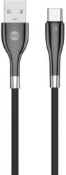 Forever Sleek USB/USB-C adatkábel 1m 3A fekete (GSM171007)