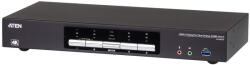 ATEN Comutator cu 4 porturi, Aten, KVM, USB 3.0, 4K, DisplayPort Dual, Negru (CS1944DP-AT-G)