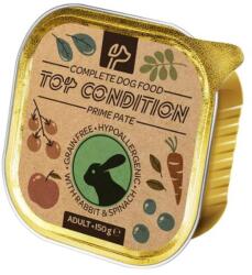 Top Condition alutálkás kutyaeledel nyúl-spenót 150g