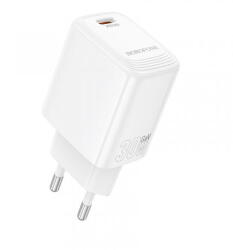 BOROFONE Incarcator Retea Cu Cablu USB-C Borofone BN28 Fuente, 30W, 3A, 1 x USB-C, Alb (inc/bor/bn/30/3a/1x/al)