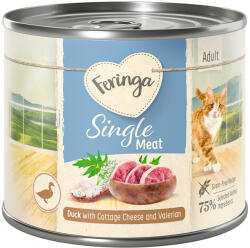 Feringa 6x200g Feringa Single Meat Menü Kacsa, túró & macskagyökér nedves macskatáp