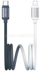 USAMS BICOLOR adatkábel (Type-C - lightning, 30W, PD gyorstöltő, 120cm) FEKETE/FEHÉR (SJ757USB01) (SJ757USB01) - mysoft