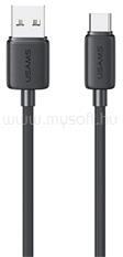 USAMS KY adatkábel (USB - Type-C, 3A, gyorstöltő, 300cm) FEKETE (SJ698USB01) (SJ698USB01) - mysoft