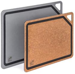G21 EcoCut szeletelődeszka természetes cellulózból - 2 darabos készlet, grafit/barna színben (G21PKRJ-CELU_SET4)