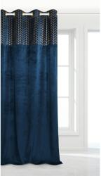 Spod Igły i Nitki drapéria, Gyűrűkkel, Velúr/poliészter, 140x250 cm, Sötétkék