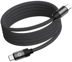 Mobile Origin Mobil eredetű mágneses szabadalmaztatott töltő- és adatátviteli kábel, 2x USB-C, 60 W, 1 m, fekete