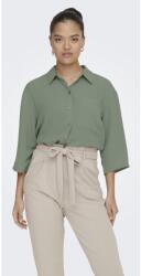 Jacqueline de Yong Blúz 3/4 ujjú gyűrött megjelenésű JDYDIVYA, L, Sötétzöld (186882)