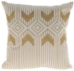 Koopman Elegáns díszpárna 45 cm fehér-arany (GDKPHZ1011030ALB)