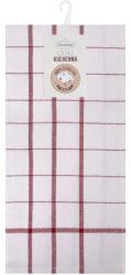 Eurofirany Törölközők, kockás, 50x70cm, 100% pamut, piros (463278)