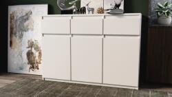 Mindigbútor Merg 3S3F 3 ajtós - 3 fiókos komód fehér színben - mindigbutor