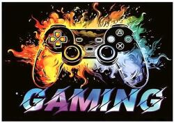  Beltéri, szobai szőnyeg, játék minta, 80 x 50 cm, RC-K-1541, mintás/fekete (RC1268)