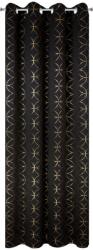 Eurofirany Dekoratív függöny fém gyűrűkkel, ABELLA 140x250 fekete (HS353523)