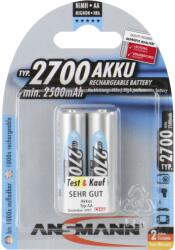 ANSMANN 2 db újratölthető NiMH elem készlet, 2500mAh, 1.2V, AA, 14.5x50.5mm (5030852)