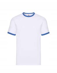 Fruit of the Loom Férfi póló, Fruit of the Loom, pamut, fehér/kék, 3XL INTL (611680AW3XL)