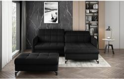 ELTAP Corner lorelle+ pouf lounge ülőgarnitúra szett, fekete - mindigbutor - 577 710 Ft