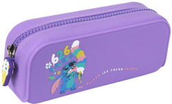 COOLPACK Szilikontáska, hűtőtáska, öltésminta, szilikon anyag, elegáns farm, sérülésálló, kiváló minőség, biztonságos használat, 10, 5 x 10 x 10 cm, lila (5903686380976_FIOLETOWY)