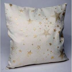 Gehlmann Párna töltelékkel 45x45cm, krém, arany csillagos, polyester (ZV-4__44924742741)