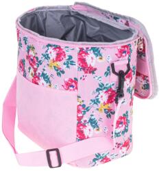 AVEX Hőszigetelő táska piknikre vagy strandra, űrtartalom 11l, rózsaszín virággal (KX4985_1)