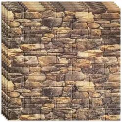 HOZRO 20 db-os HOZRO öntapadós 3D tapéta, téglautánzat modell, 10, 78 négyzetméter alapterületű, modern dizájn, nagyon könnyen felszerelhető, Krémkő (TAPET88-20BUC)