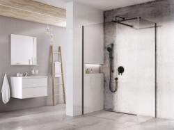 RAVAK Walk-In Double Wall zuhanykabin fekete, átlátszó (GW9W1030SZ1+GW9WM030SZ1+GWD010003025)