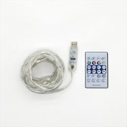 DekorTrend Okos fényfüzér, 100 LED, átlátszó kábel, USB csatlakozás (KBU_001)