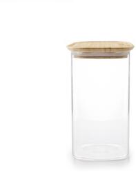 Ibili Élelmiszertároló tartály Ibili-Borosilicate, boroszilikát stic/bambus, 11 x11x19 cm, 1.5 l, átlátszó/maro (IB-681015)