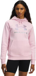 Under Armour Rival Fleece Shimmer Hoodie Prime Pink Női melegítőfelső M