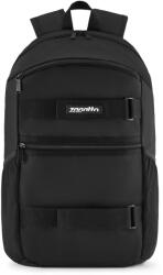 Zagatto Gördeszka hátizsák, Zagatto®, Fekete, 30x18x46 cm, 24L, Laptoppal kompatibilis, Vízálló, Speciális gumik gördeszkák szállításához, ZG917 (ZG917)