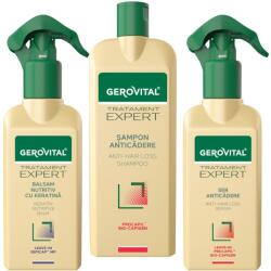 Gerovital Expert Treatment ajándékcsomag: Hajhullás elleni sampon, 400 ml + Hajhullás elleni szérum, 150 ml + Tápláló balzsam keratinnal, 150 ml