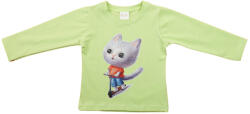 Asti Hosszú ujjú lány póló - Cica mintával