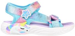 Skechers Skechers, Unicorn Dreams tépőzáras colorblock dizájnú szandál, Sárga, Vízkék, Rózsaszín, 34 EU (302682L-PRMT-34)