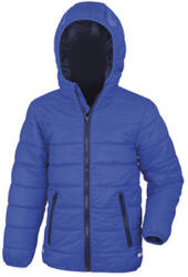 Result Gyerek Kabát Kapucnis Hosszú ujjú Result Junior/Youth Padded Jacket -M (7-8), Királykék/Sötétkék