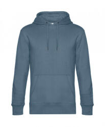 B&C Collection Uniszex kapucnis hosszú ujjú pulóver B and C KING Hooded 3XL, Skandináv kék