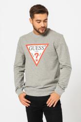 GUESS GUESS, Kerek nyakú logómintás pulóver, Melange szürke, M (M2YQ37-K6ZS1-MRH-M)