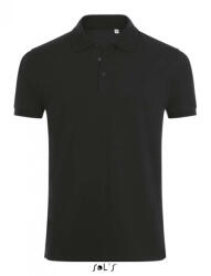 SOL'S Férfi galléros póló SOL'S SO01708 Sol'S phoenix Men - Cotton-Elastane polo Shirt -M, Black