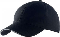 K-UP Uniszex sapka K-UP KP207 Sports Cap -Egy méret, Black/Grey