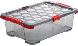 Rotho Evo total műanyag tároló doboz, 30L - antracit/piros (1008590000)