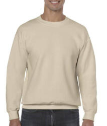 Gildan Uniszex Pulóver Hosszú ujjú Gildan Heavy Blend Adult Crewneck Sweat - M, Homokbarna